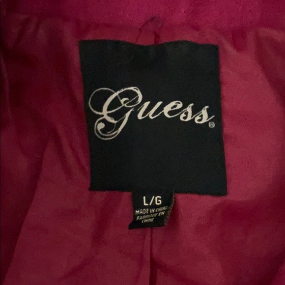 Guess Jackets & Coats Hot Pink Pea Coat Poshmark